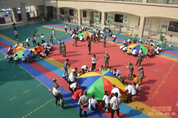 潼南偉才幼兒園慶祝建國70周年 “我是小小兵”親子運動會