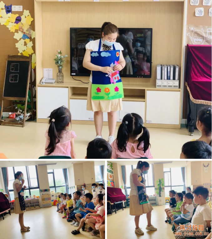 河南平頂山藍灣翠園偉才幼兒園特色課：全英圍裙劇—口袋繪本